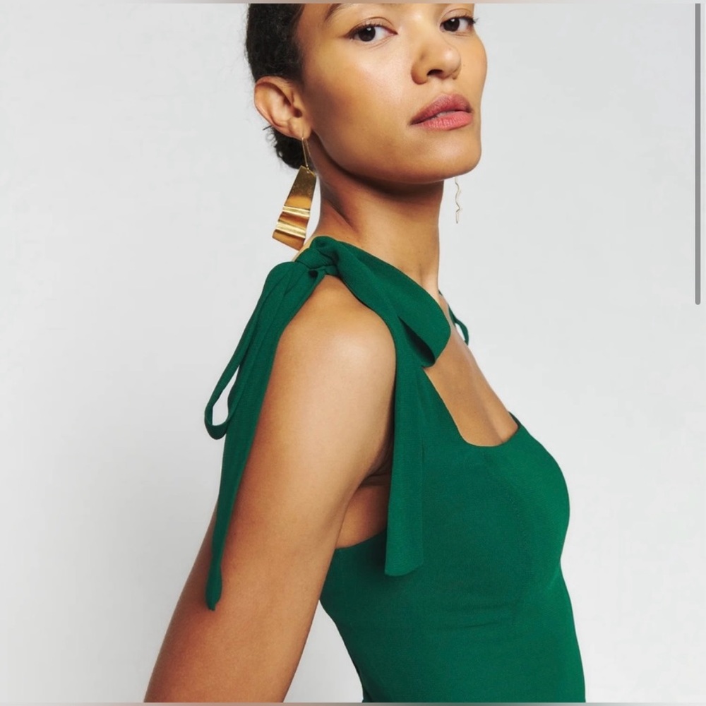 REFORMATION Twilight Dress in Emerald💚 - Picture 3 of 11